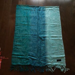 teal/ turquoise pashmina cashmere scarf